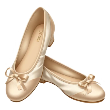 Beige silk ballerina shoes sticker