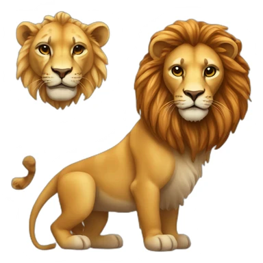 Leo and Scorpio animals sticker