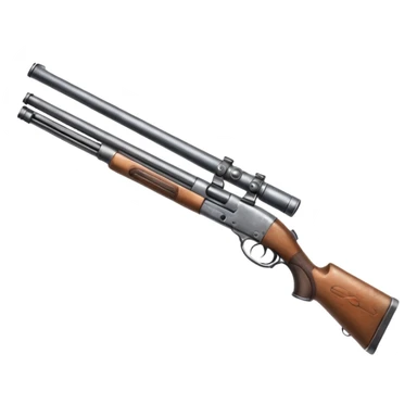 double pipe metal shotgun sticker