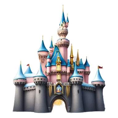 Disneyland castle with sparkly snow on roof sticker