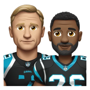 Daniel Craig with Carolina panthers jersey sticker