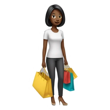 Lady shopping sticker