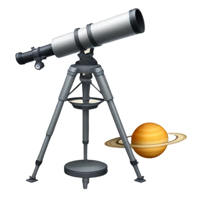 Telescope and Saturn  sticker