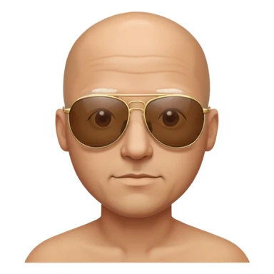 bald man in sunglasses sticker