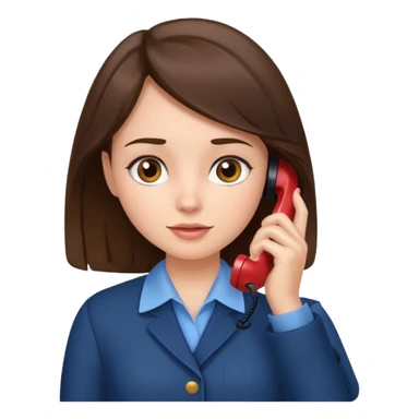 ￼ Brunette Haired Girl on the phone  sticker