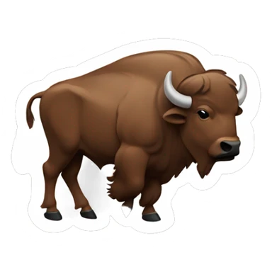 Indiana University bison mascot sticker