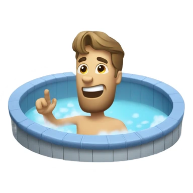 Hot Tub with steam sticker