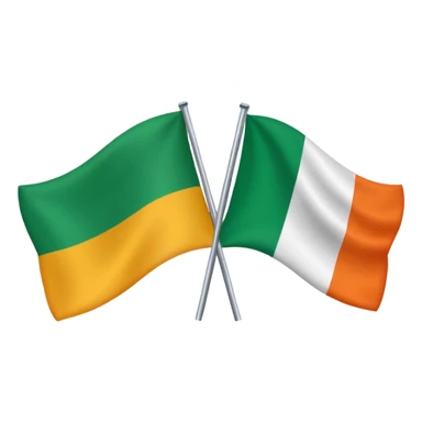 Nigerian flag and Ghanian flag together sticker