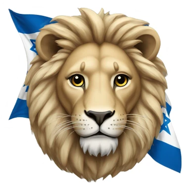 Lion with Israel flag sticker