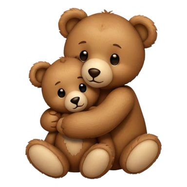 Teddy hugging another teddy sticker