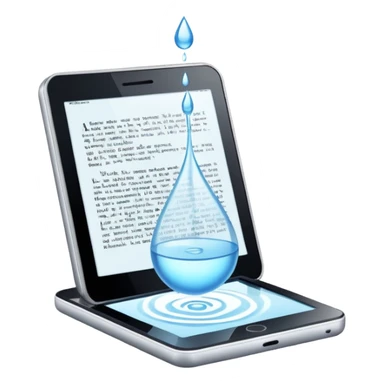 E reader in acqua  sticker