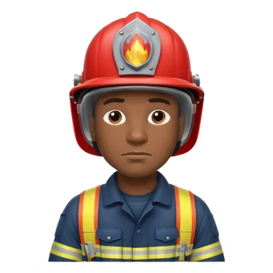 Black fireman sticker