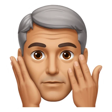 George clooney hand over his face sticker