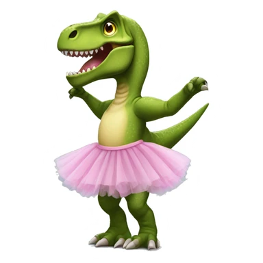 t rex with a tutu sufring sticker