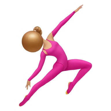 rhythmic gymnastics pink ball sticker