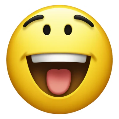 Excited yellow emoji sticker