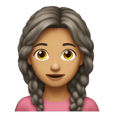 una chica de pelo castaño durmiendo  sticker