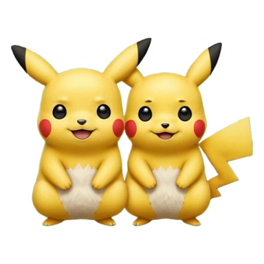 Pickachu and Kung fu panda  sticker