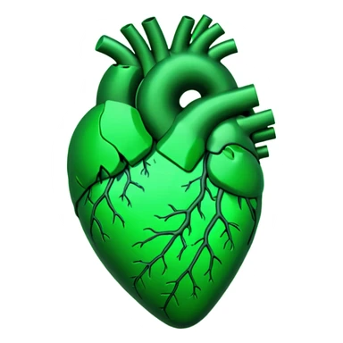 Money anatomical heart green sticker