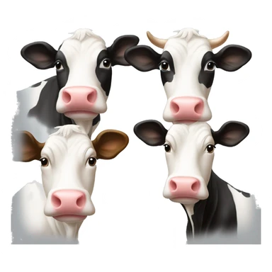 holstein and jersey cow mixed sticker