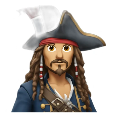 Jack Sparrow Who carries the French flag sticker