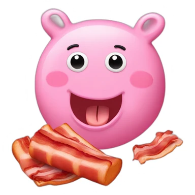 Peppapig and bacon sticker
