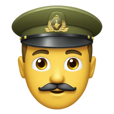 Homme faisant un salut militaire avc un moustache  sticker