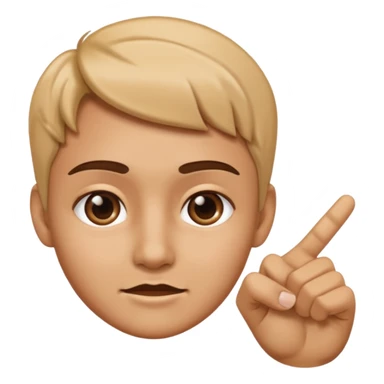 Point your finger at the face. sticker