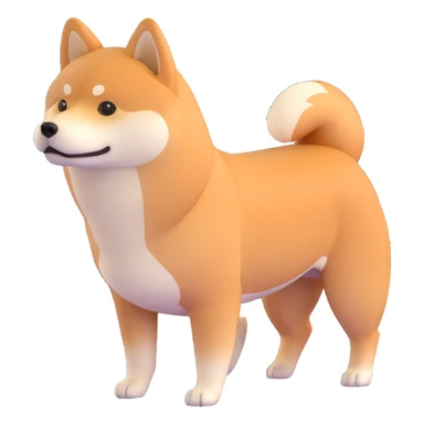 shiba inu standing, sick sticker