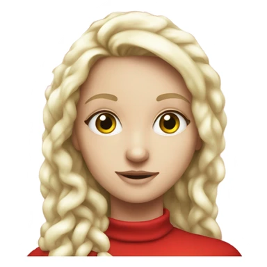 Pretty skinny white girl in red  Christmas sticker