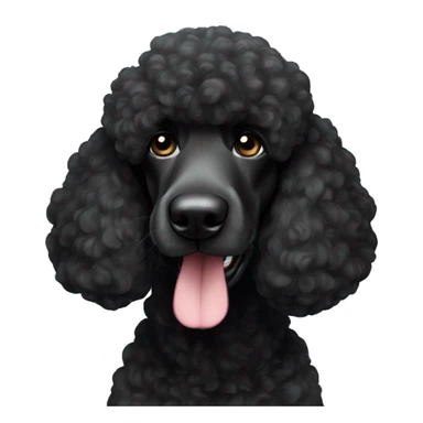 Black standard phantom poodle sticker