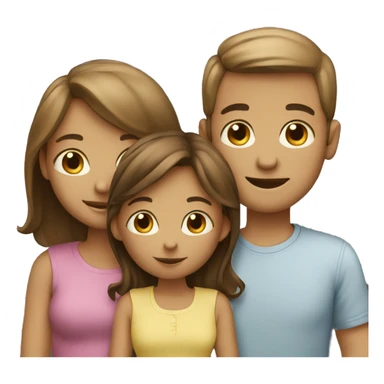 Family 2 boys and girl  sticker