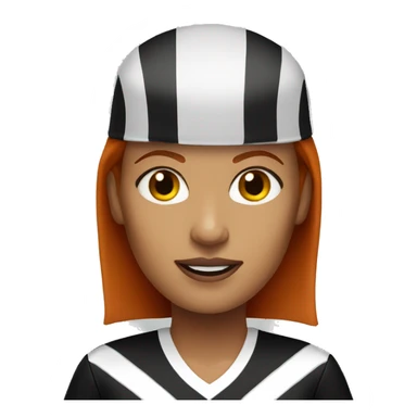 light-skinned female referee with straight red hair sticker