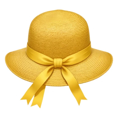 summer-themed emoji of a summer hat sticker