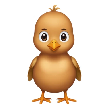 A chick with no arms with human feet staring sticker