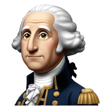 george washington face sticker