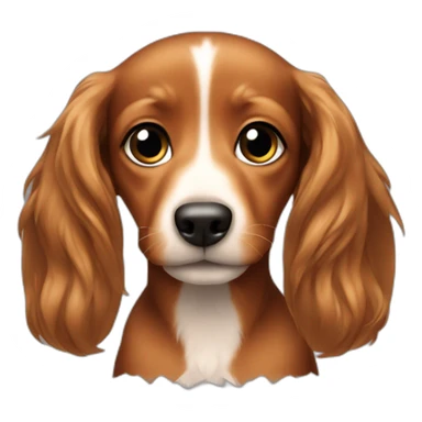 baby teckel with long hair sticker