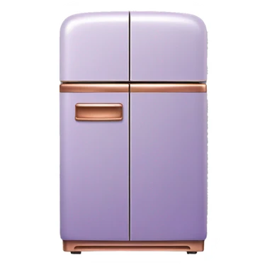 Realistic pastel Purple and metallic copper vintage fridge.  sticker