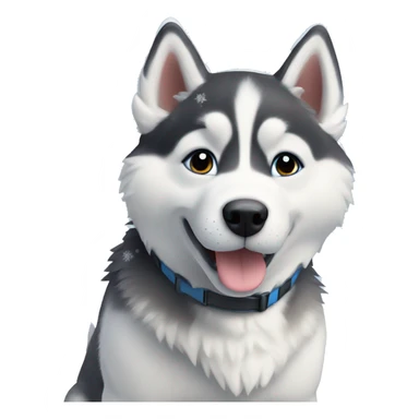 Husky puppy in the snow sticker