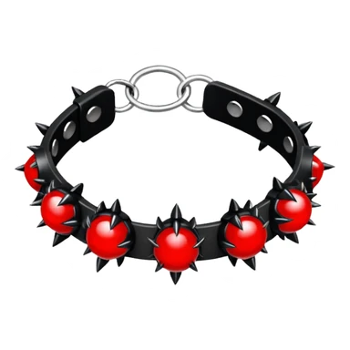 Black and red gothic punky badass cool awesome epic shiny thorny bracelet armlet  sticker