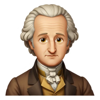Cinematic Realistic Johann Wolfgang von Goethe Portrait Emoji, depicted as an intellectual literary giant with a thoughtful gaze and refined attire, rendered with detailed textures and warm classical lighting that captures his enduring literary influence. sticker