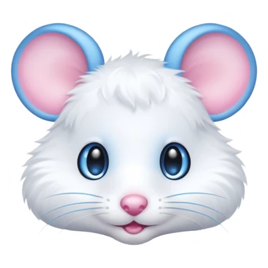 A mouse face with blue light halo sticker