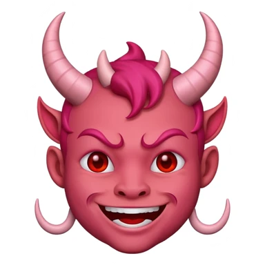 Devil emoji but pink sticker