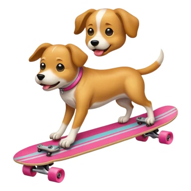 Dog riding skateboard sticker