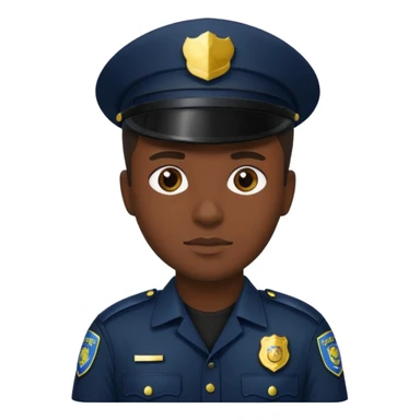 police officer black uniform sticker