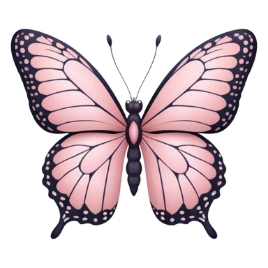 pastel pink butterfly sticker
