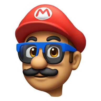 Mario with sunglasses sticker