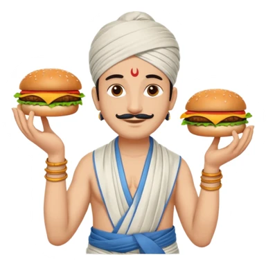 PANDIT JI WITH FASTFOOD WELCOME TYPE sticker