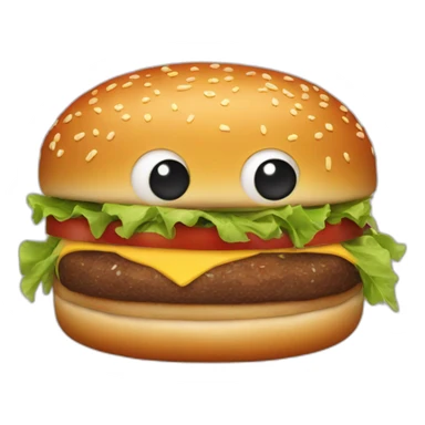 Burger with eyes sticker
