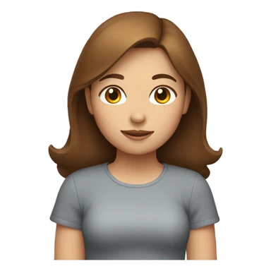 girl with brown hair driving a tiny red car sticker